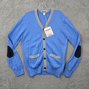 NWT BOAST USA Men's Blue & Gray Carolina Cardigan Size Small
